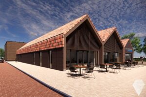 Het ontwerp van een multifunctionele accommodatie in Schellinkhout.
