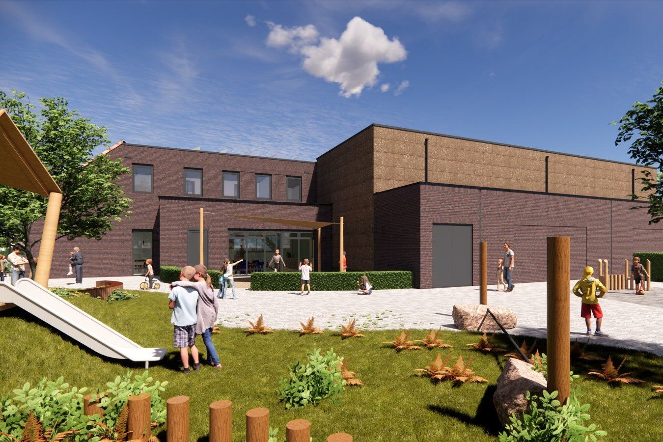 Het ontwerp van een multifunctionele accommodatie in Schellinkhout.